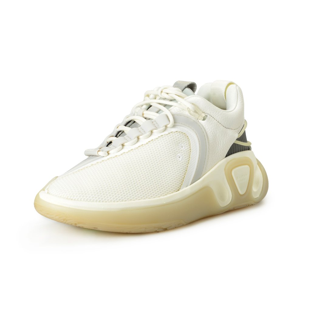 Balmain Men's "B-Runner" Canvas & Leather Athletic Sneakers Shoes Us 7 Eur 40
